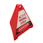 Sign Stickers - Reflective Mines Stickers for 3-Sided Pyramid Cone